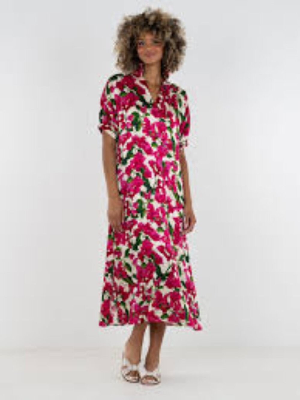 NEW NWT EMILY MCCARTHY POPPY MAXI DRESS BOUGAINVILLIA WEDDING GUEST size small
